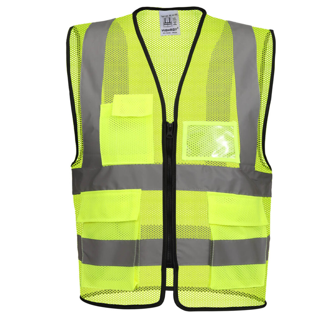 HIGH VISIBILITY SAFETY VEST-3 YELLOW (MESH)