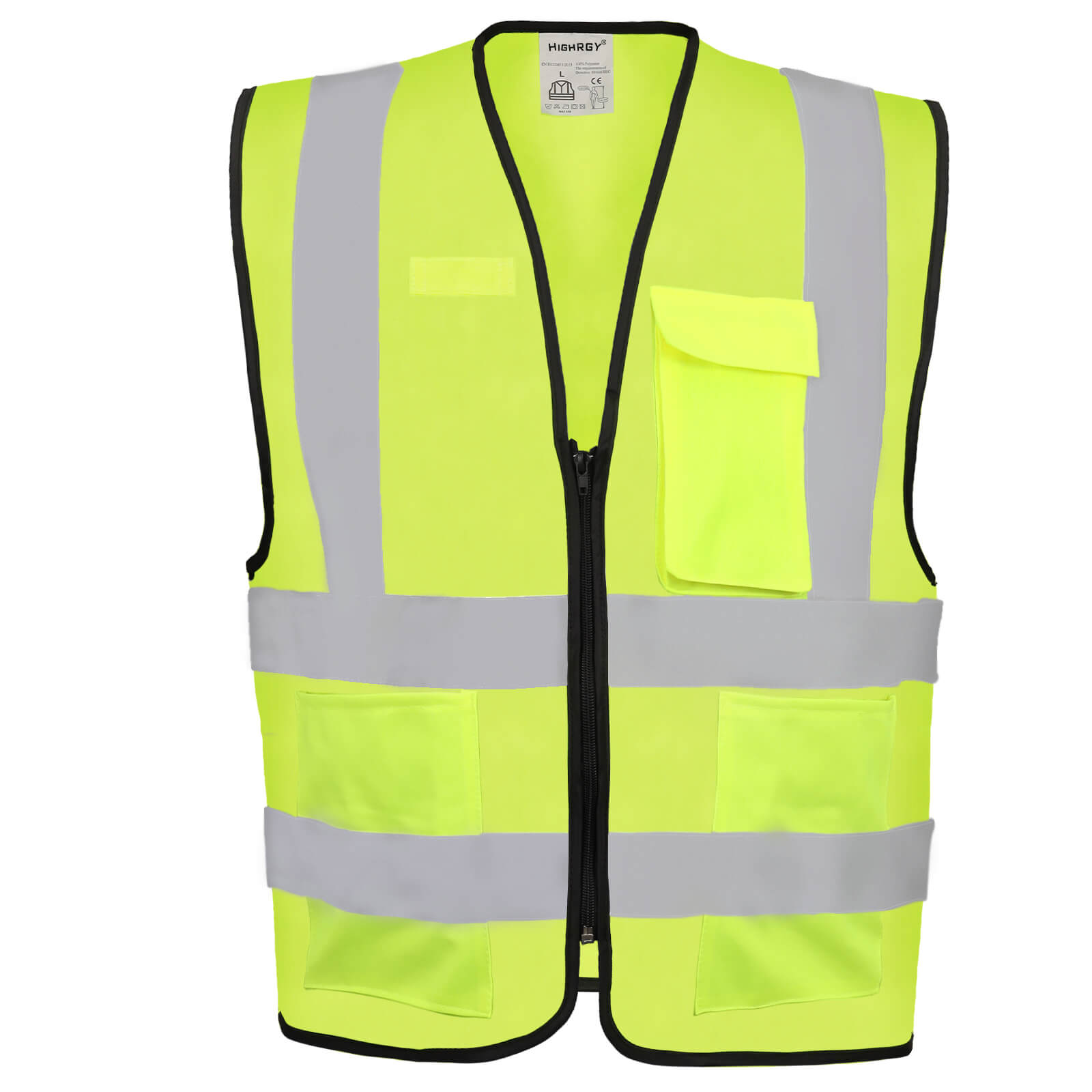 HIGH VISIBILITY SAFETY VEST-9 YELLOW - Protective Equipment,Workwear ...